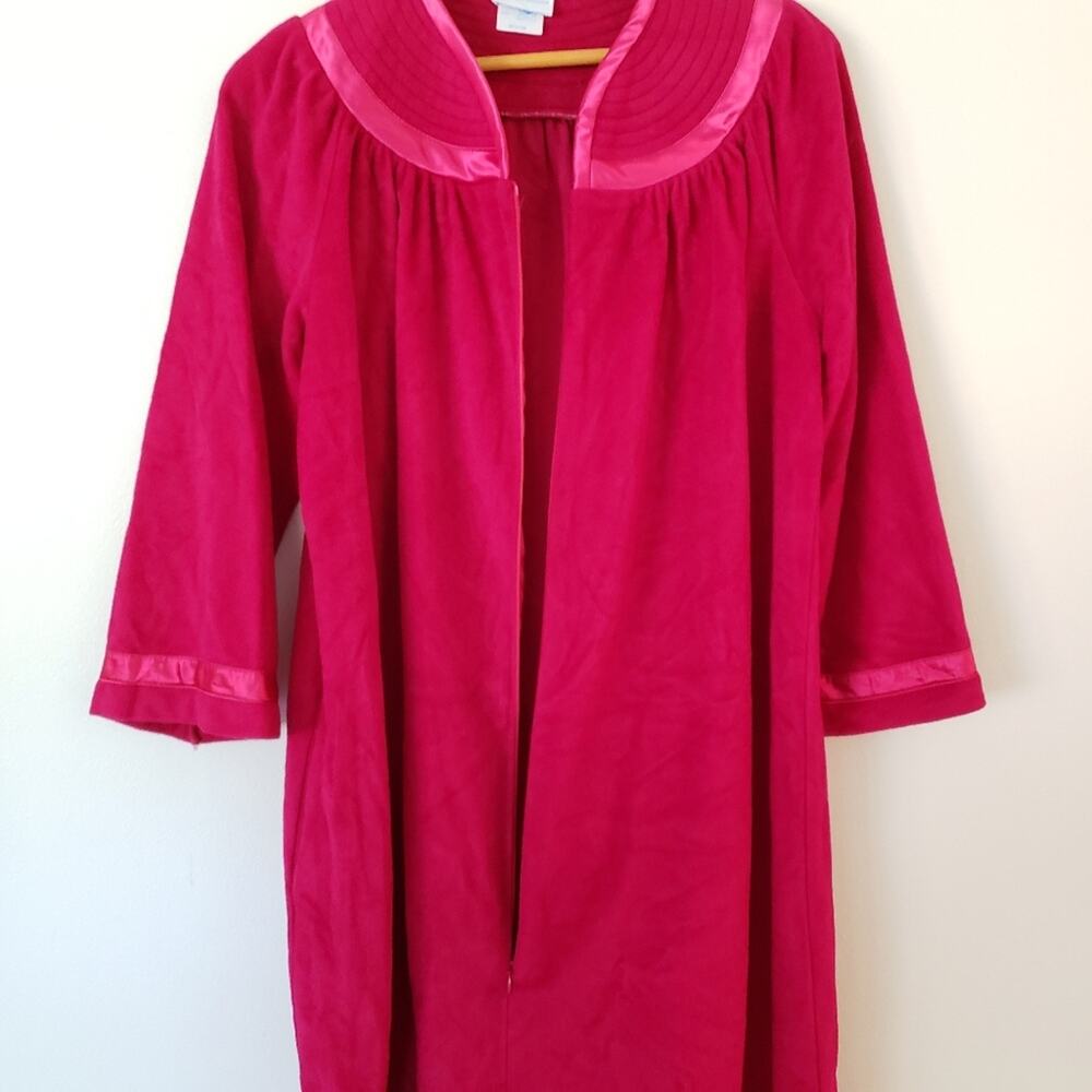 Vintage Hot Pink Appel Housecoat Zip-up Medium